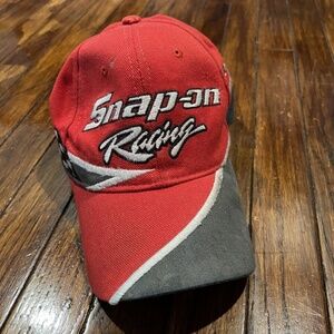 Snap On Racing Embroidered Hat Adjustable Cap Black SnapBack Racing Snap-on Tool